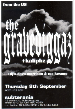 Gravediggaz at Subterania on Thursday 8th September 1994