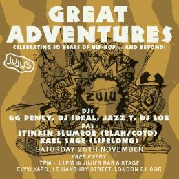 Great Adventures at Juju's Bar and Stage on Saturday 25th November 2023