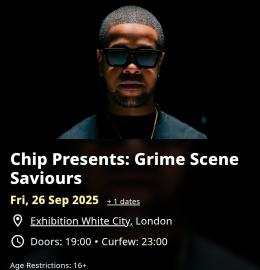 Grime Scene Saviours at Exhibition White City on Friday 26th September 2025