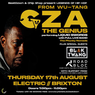 GZA at Electric Brixton on Thursday 17th August 2023