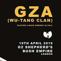 GZA at Shepherd's Bush Empire on Friday 19th April 2019