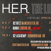 H.E.R at Shepherd's Bush Empire on Wednesday 21st March 2018