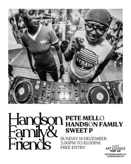 HANDSON FAMILY & FRIENDS at CLF Art Lounge on Sunday 14th December 2025