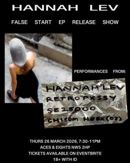 Hannah Lev at Aces and Eights on Thursday 26th March 2026