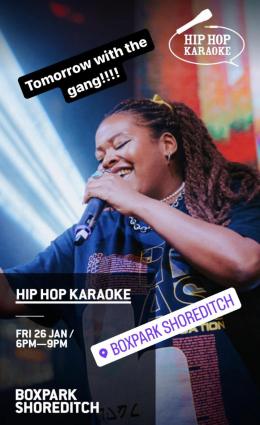 Hip Hop Karaoke at Boxpark Shoreditch on Friday 26th January 2024