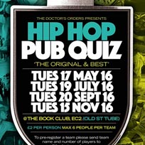 Hip Hop Pub Quiz at Book Club on Tuesday 19th July 2016