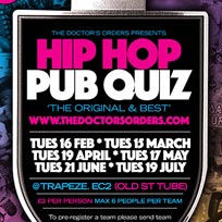 Hip Hop Pub Quiz at Trapeze on Tuesday 16th February 2016