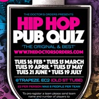 Hip Hop Pub Quiz at Book Club on Tuesday 17th May 2016