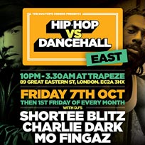 Hip Hop vs Dancehall East at Trapeze on Friday 7th October 2016