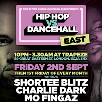 Hip Hop vs Dancehall East at Trapeze on Friday 2nd September 2016