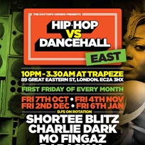 Hip Hop vs Dancehall East at Trapeze on Friday 4th November 2016