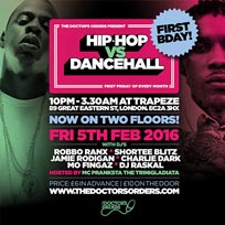 Hip-Hop vs Dancehall at Trapeze on Friday 5th February 2016