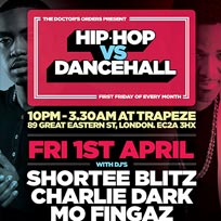 Hip-Hop vs Dancehall at Trapeze on Friday 1st April 2016