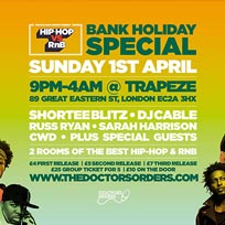 Hip-Hop vs RnB Bank Holiday Rave at Trapeze on Sunday 1st April 2018