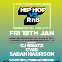 Hip Hop vs RnB at The Hoxton Pony on Friday 19th January 2018