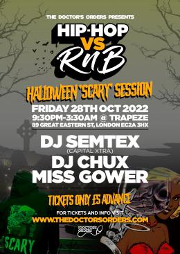 Hip-Hop vs RnB Halloween at Trapeze on Friday 28th October 2022