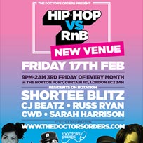 Hip Hop vs RnB at The Hoxton Pony on Friday 17th February 2017