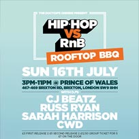 Hip Hop vs RnB Rooftop Rave at Prince of Wales on Sunday 16th July 2017
