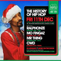 History of Hip Hop at Birthdays on Friday 11th December 2015