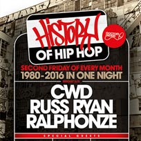 History of Hip Hop at Birthdays on Friday 12th February 2016