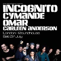 Incognito + Cymande at The Roundhouse on Saturday 7th July 2018