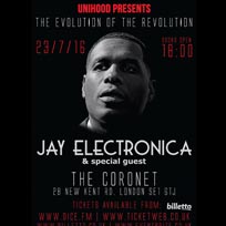 Jay Electronica at Coronet on Saturday 23rd July 2016