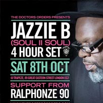 Jazzie B at Trapeze on Saturday 8th October 2016