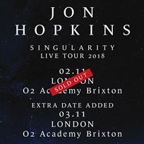Jon Hopkins at Brixton Academy on Saturday 3rd November 2018