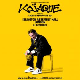 Kojaque at Islington Assembly Hall on Friday 1st December 2023