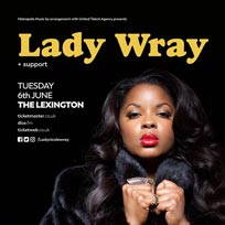 Lady Wray at The Lexington on Tuesday 6th June 2017