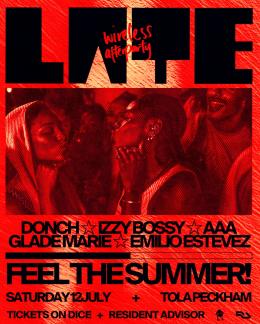 LATE: WIRELESS AFTERPARTY at Tola on Saturday 12th July 2025