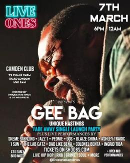 Live Ones at The Camden Club on Tuesday 7th March 2023