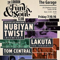 The London Funk & Soul Club at The Garage on Friday 7th October 2016