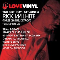 Love Vinyl 2nd Birthday at Trapeze on Saturday 4th June 2016