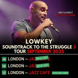 Lowkey (Matinee) at Jazz Cafe on Sunday 14th September 2025