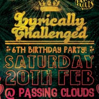 Lyrically Challenged at Passing Clouds on Saturday 20th February 2016
