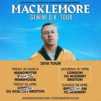 Macklemore at Brixton Academy on Saturday 7th April 2018