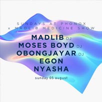 Madlib at Phonox on Sunday 5th August 2018