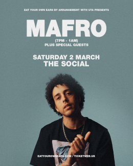 MAFRO at The Social on Saturday 2nd March 2024