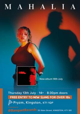 Mahalia at PRYZM Kingston on Thursday 13th July 2023