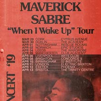 Maverick Sabre at Electric Brixton on Thursday 11th April 2019
