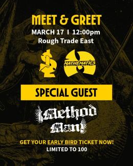 Method Man at Rough Trade East on Tuesday 17th March 2026
