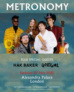 Metronomy at Alexandra Palace on Saturday 7th May 2022