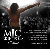 Mic Righteous at The Garage on Sunday 2nd October 2022