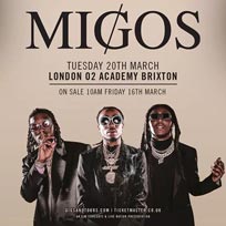 Migos at Brixton Academy on Tuesday 20th March 2018
