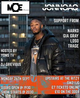 MOE Presents at The Ritzy on Monday 26th September 2022