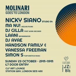 Molinari goes to London at CLF Art Cafe on Sunday 23rd October 2022