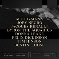 Moodymann & Joey Negro at E1 London on Saturday 3rd March 2018