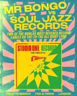 Mr Bongo vs Soul Jazz Records at Fox & Firkin on Friday 27th March 2026