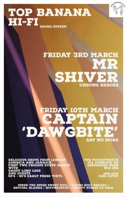 Mr Shiver at The Pocket Watch on Friday 3rd March 2023